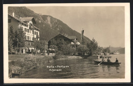 AK Pertisau /Achensee, Hotel Post Am See, Ruderboot  - Andere & Zonder Classificatie