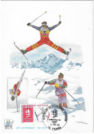 1992 Jeux Olympiques D'Hiver D'Albertville 1992: Site De Tignes: Ski Acrobatique (bosses). Carte Maxi. - Hiver 1992: Albertville