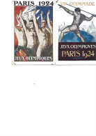LOT DE 2 CARTES POSTALES  - JEUX OLYMPIQUES 1924 - AFFICHES - - Olympische Spiele