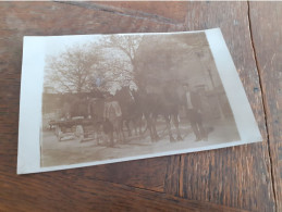 MAENNER In DEUTSCHLAND DAZUMAL - HERREN TRIO Mit PFERD GESPANN In POSE - LADEWAGEN - Anonyme Personen