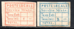 3074. 1866 LIANNOS LOCAL POST,POSTAGE DUE 1K.2K MH, ISFILA YP10,YP11.LIGHT RUST. - Unused Stamps