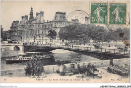 AJOP5-75-0466 - PARIS - PONT - Le Pont D'arcole Et L'hotel De Ville  - Brücken