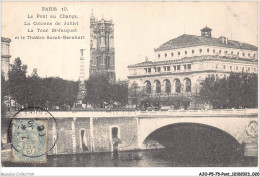 AJOP5-75-0437 - PARIS - PONT - Le Pont Au Change - La Colonne De Juillet - Bridges