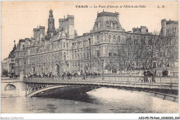 AJOP5-75-0434 - PARIS - PONT - Le Pont D'arcole Et L'hotel De Ville - Bridges