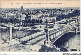 AJOP4-75-0397 - PARIS - PONT - Perspective Sur Le Pont Alexandre III - Bridges