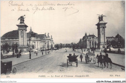 AJOP4-75-0376 - PARIS - PONT - Le Pont Et L'avenue Alexandre III - Brücken