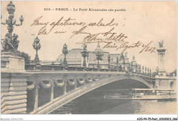 AJOP4-75-0374 - PARIS - PONT - Le Pont Alexandre De Profil - Ponts