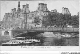 AJOP4-75-0356 - PARIS - PONT - Le Pont D'arcole & L'hotel De Ville - Ponts