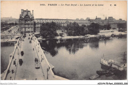 AJOP4-75-0354 - PARIS - PONT - Le Pont Royal - Le Louvre Et La Seine - Ponti