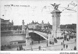 AJOP4-75-0346 - PARIS - PONT - Le Pont Alexandre III - Bruggen