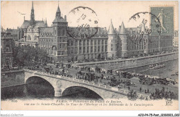 AJOP4-75-0352 - PARIS - PONT - Panorama Du Palais De Justice - Bridges