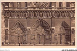 AJOP3-75-0319 - PARIS - Notre-dame - Le Triple Portail Et La Galerie Des Rois De Juda Et D'israel - Notre-Dame De Paris