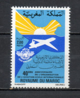 MAROC N°  981   NEUF SANS CHARNIERE  COTE  1.20€    AVION OACI - Maroc (1956-...)