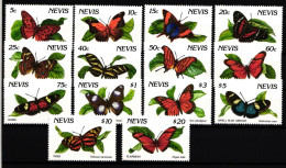 Nevis 572-585 I Postfrisch Schmetterling #IH090 - St.Kitts E Nevis ( 1983-...)