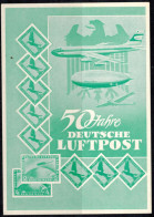 Ansichtskarte Flugpost Flugzeug Zeppelin Mit Eindruck Mit OS 702 Am 18.2.1962 - Cartas & Documentos