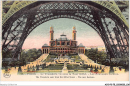 AJOP2-75-0192 - PARIS - Le Trocadéro Vu Sous La Tour Eiffel - Les Nouveaux Jardins - Andere Monumenten, Gebouwen