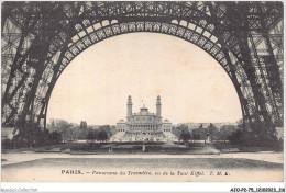 AJOP2-75-0182 - PARIS - Panorama Du Trocadéro Vue De La Tour Eiffel - Andere Monumenten, Gebouwen