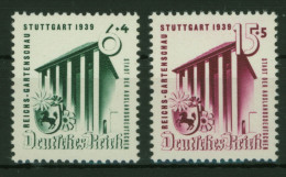 Deutsches Reich 692-693 Reichsgartenschau Stuttgart Luxus Postfrisch MNH 20,00 - Cartas & Documentos