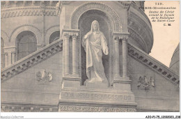 AJOP1-75-0120 - PARIS - Montmartre - Statue Du Christ Ornant La Façade De La Basilique Du Sacré-coeur - Sacré Coeur