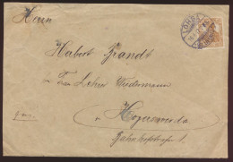 Reich Brief Germania EF 100 A Von Lohsa Nach Hoyerswerda 16.4.1917 - Lettres & Documents