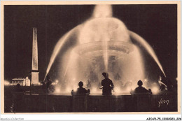 AJOP1-75-0114 - PARIS - Place De La Concorde - L'une Des Fontaines Et L'obélisque - Squares