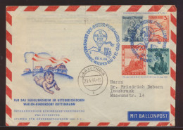 Flugpost Airmail Ballonpost Balloon Österreich Privatganzsache 4 Wertstempel - Zeppelins