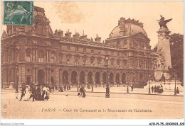 AJOP1-75-0061 - PARIS - Cour Du Carrousel Et Le Monument De Gambetta - Places, Squares
