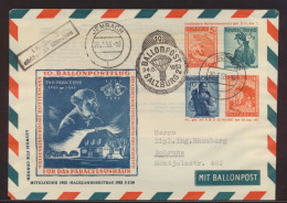 Flugpost Airmail Ballonpost Balloon Post Österreich Privatganzsache 4 Wert - - Zeppelin