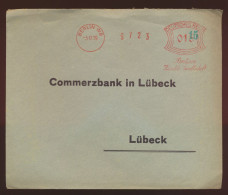 Deutsches Reich Berlin W 8 AFS Absenderfreistempel 015 Grün Mit 15 überstempelt - Cartas & Documentos