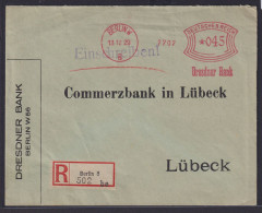 Deutsches Reich R Biref AFS Absenderfreistempel Berlin N Lübeck M. Siegelmarke - Storia Postale