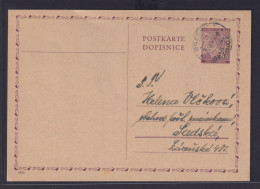 Besetzung Böhmen & Mähren Ganzsache P 9 02 Ab Breznice 19.7.1941 - Covers & Documents