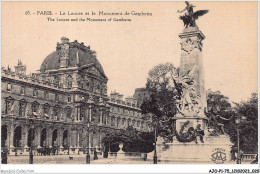 AJOP1-75-0011 - PARIS - Le Louvre Et Le Monument De Gambetta - Louvre