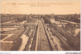 AJOP1-75-0008 - PARIS - Panorama Vers Le Louvre - à Gauche La Seine Et Notre-dame à Droite - Multi-vues, Vues Panoramiques