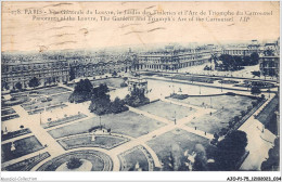 AJOP1-75-0018 - PARIS - Vue Générale Du Louvre - Le Jardin Des Tuileries Et L'arc De Triomphe Du Carroussel - Mehransichten, Panoramakarten