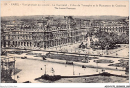 AJOP1-75-0010 - PARIS - Vue Générale Du Louvre - Le Carrousel - L'aec De Triomphe Et Le Monument De Gambetta - Panorama's