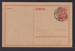 Deitsches Reich Infla Ganzsache 40 Pfg. Postreiter Stettin Nach Lüchow 8.11.1921 - Cartas & Documentos