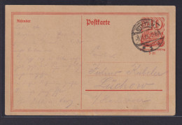 Deitsches Reich Infla Ganzsache 40 Pfg. Postreiter Stettin Nach Lüchow 8.11.1921 - Covers & Documents