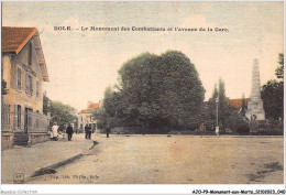 AJOP9-0908 - MONUMENT-AUX-MORTS - Dole - Le Monument Des Combattants Et L'avennue De La Gare - Dole