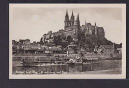 Ansichtskarte Meißen Elbe Fluss Albrechtsburg Dom Sachsen - Altri & Non Classificati