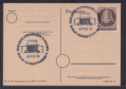 Berlin Brief Glocke Links Mit Inter SST Festwochen Charlottenburg Auf Karte - Storia Postale