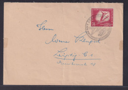 DDR Brief EF 281 Wintersport Sport SST Oberhof Nach Leipzig 25.2.1951 - Storia Postale