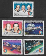 (!) HAUTE VOLTA , BURKINA FASO , 1975 , APOLLO/SOYUZ , SPACE , SET OF 5 , CTO - Burkina Faso (1984-...)