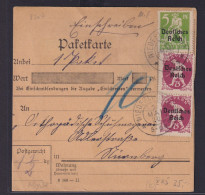 Deutsches Reich Brief Einschreibe Paketkarte MIF Bayern Abschied 119 + 127 VII - Cartas & Documentos