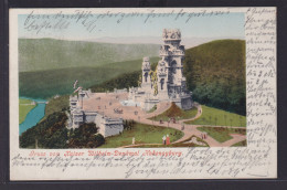 Ansichtskarte Hohensyburg Kaiser Wilhelm Denkmal Ruhr Fluss Landschaft Wald Ab - Autres & Non Classés