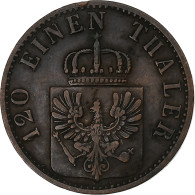 Allemagne, PRUSSIA, Wilhelm I, 3 Pfenninge, 1870, Berlin, Cuivre, TTB+, KM:482 - Small Coins & Other Subdivisions