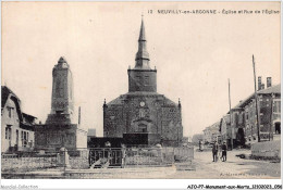 AJOP7-0676 - MONUMENT-AUX-MORTS - Neuvilly-en-argonne - église Et Rue De L'église - Oorlogsmonumenten