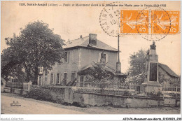 AJOP6-0627 - MONUMENT-AUX-MORTS - Saint-angel - Poste Et Monuments élevé à La Memoire Des Morts - Oorlogsmonumenten