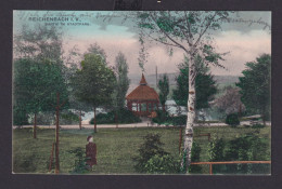 Ansichtskarte Künstlerkarte Reichenbach Vogtland Sachsen Stadtpark Nach Aue - Sonstige & Ohne Zuordnung