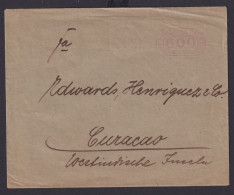 Deutsches Reich Brief Infla AFS Absenderfreistempel Destination Hamburg Curacao - Storia Postale