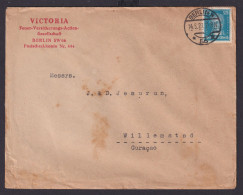 Deutsches Reich Brief 25 Pfg. Destination Berlin Curacao Niederlande Westindien - Cartas & Documentos